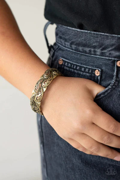 Paisley Portico - Brass Bracelet