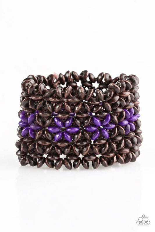 Bahama Babe - Purple wood bracelet