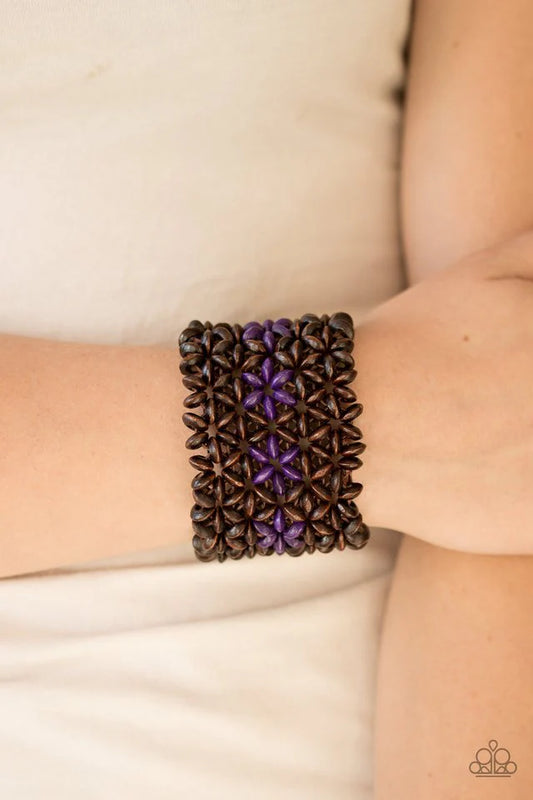 Bahama Babe - Purple wood bracelet