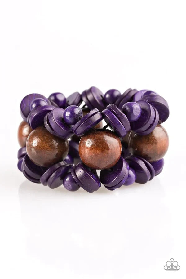 Fiji Fabulous - Purple wood bracelet