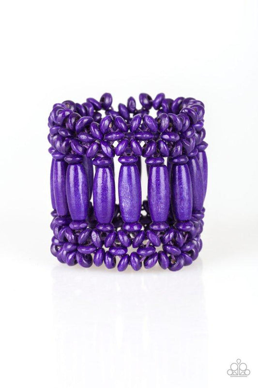 Barbados Beach Club - Purple wood bracelet