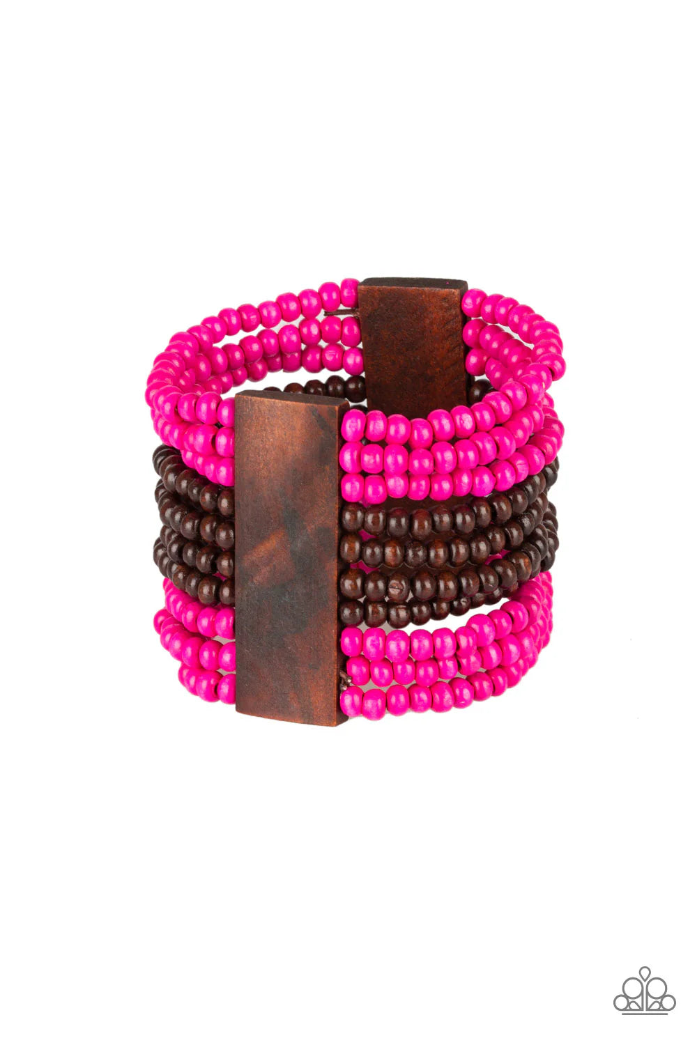 JAMAICAN Me Jam - Pink wood bracelet