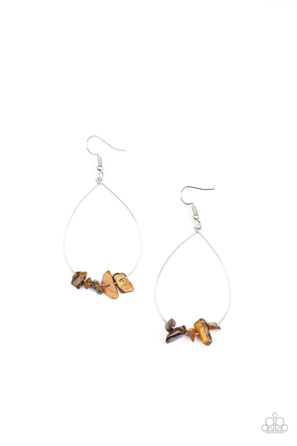 South Beach Serenity - Brown Tiger Eye Earrings