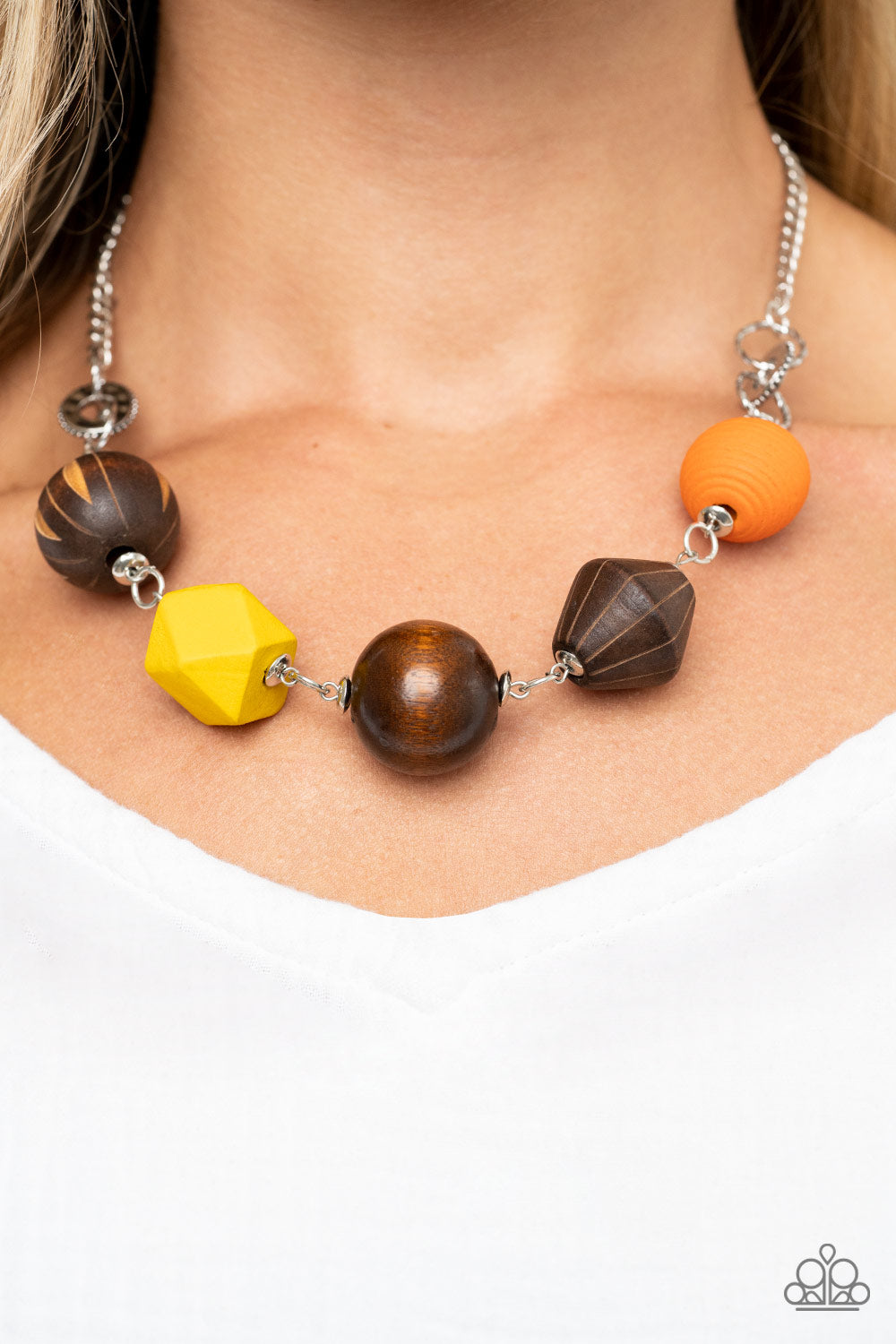 Eco Extravaganza - Multicolor wood necklace