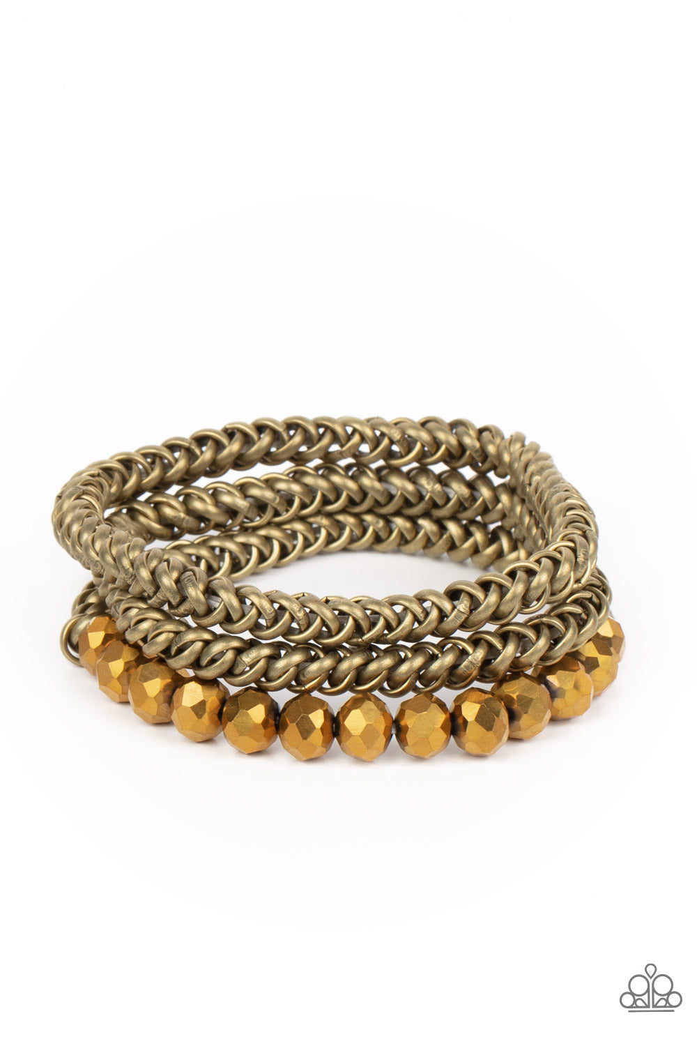 Gutsy and Glitzy - Brass bracelet