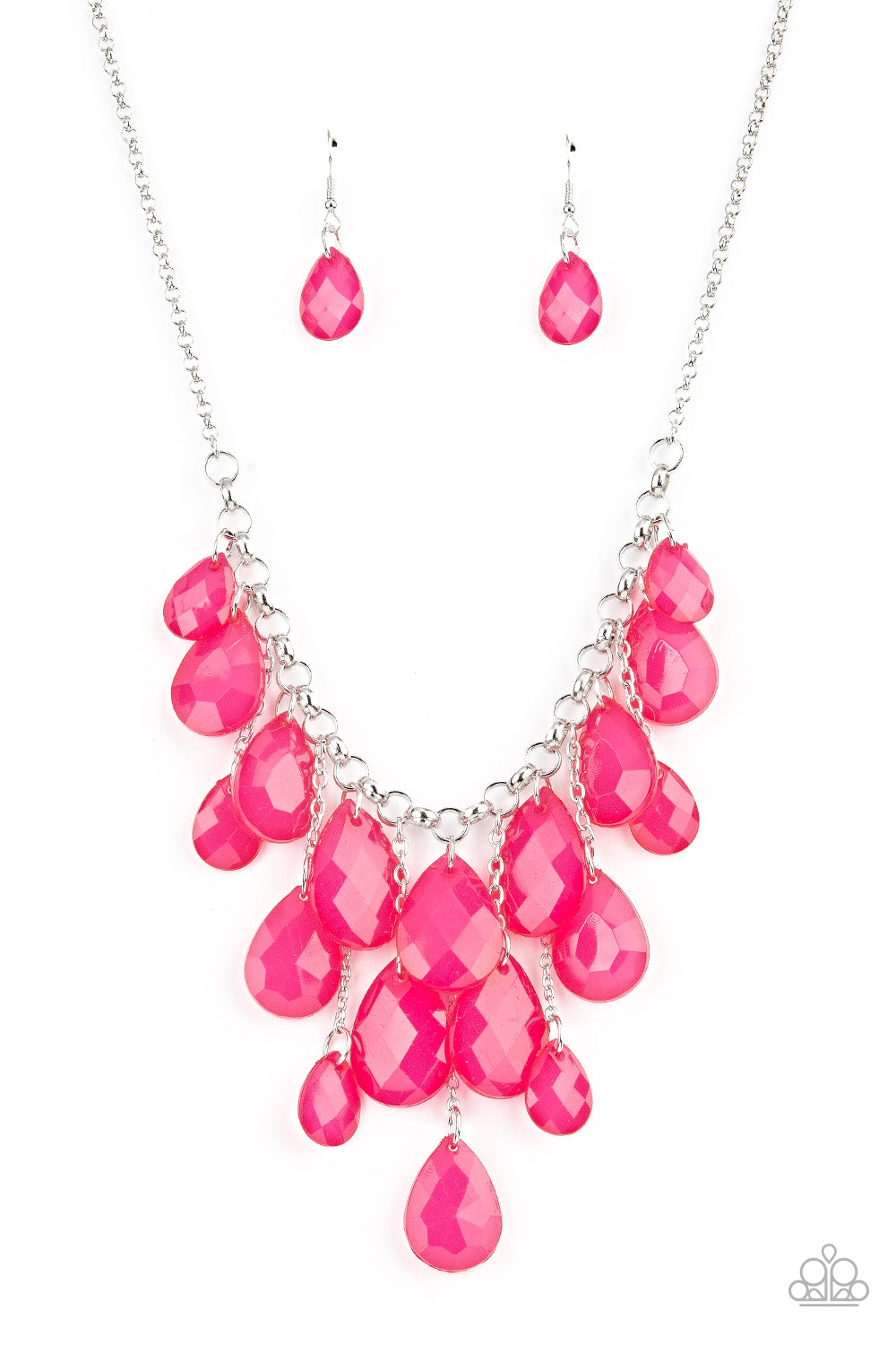 Front Row Flamboyance - Pink necklace