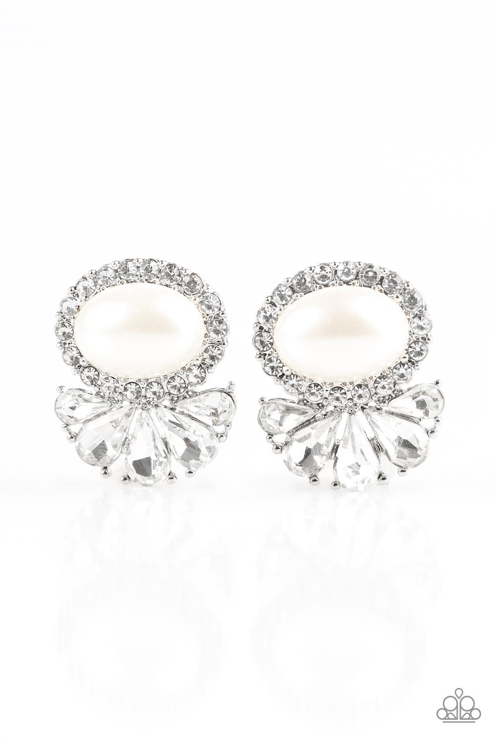 Happily Ever After-Glow - White Post earrings