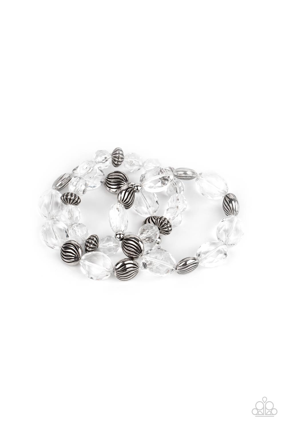 Crystal Charisma - White clear bead bracelet