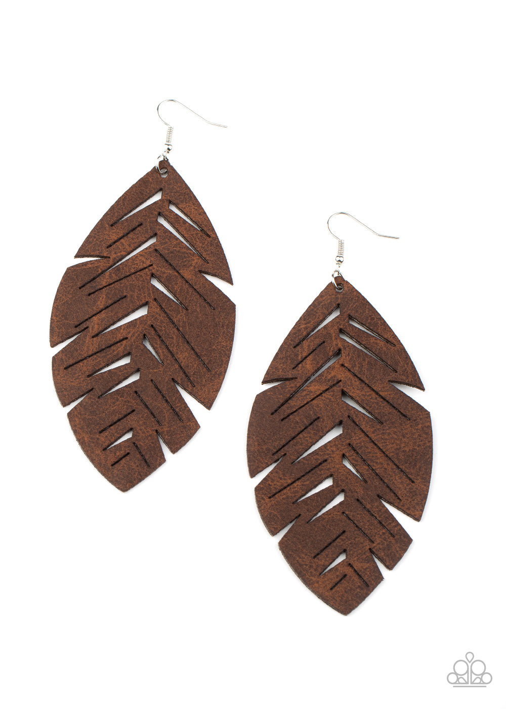 I Want To Fly - Brown soft leather earrings