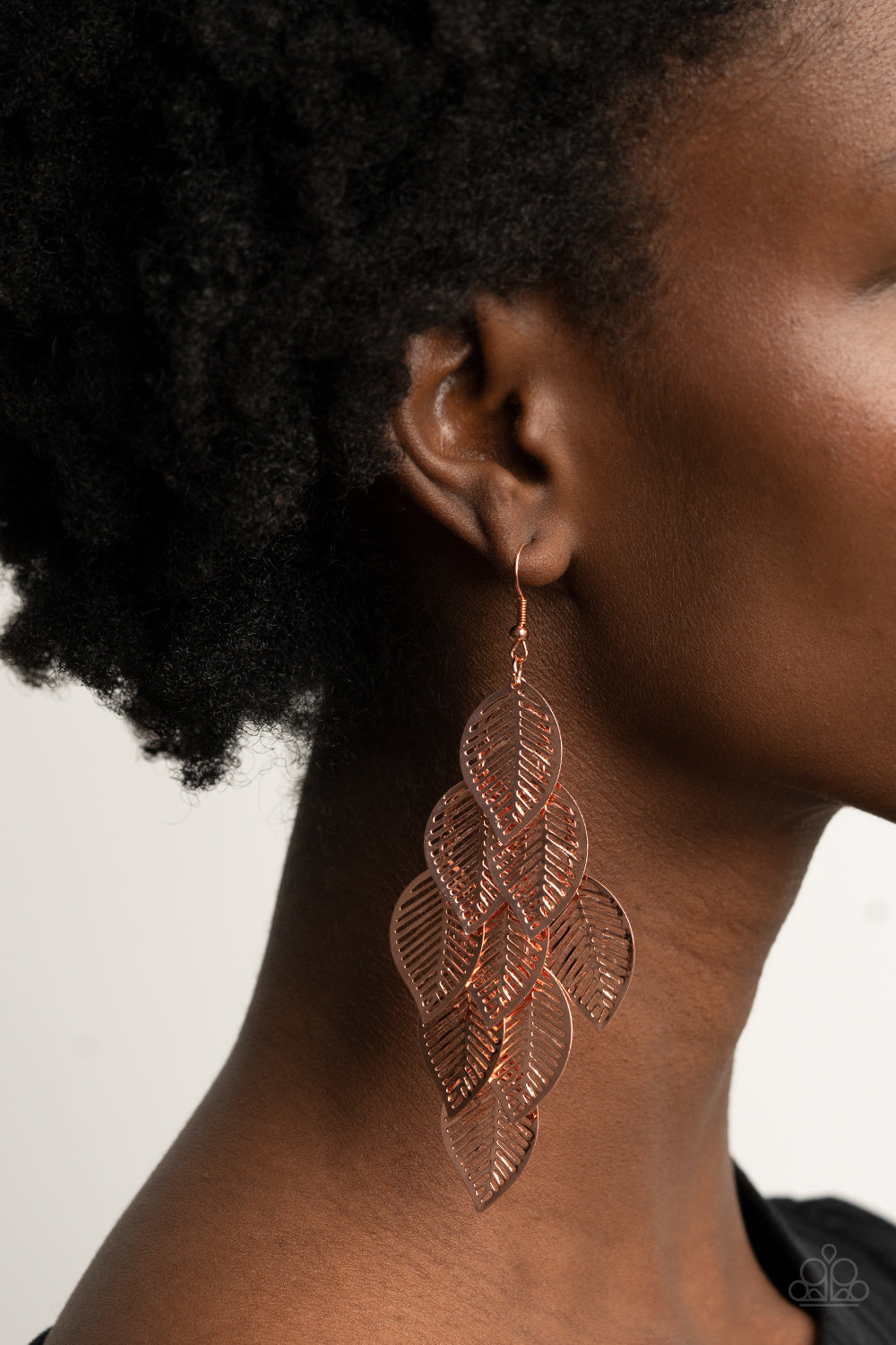 Limitlessly Leafy - Copper earrings