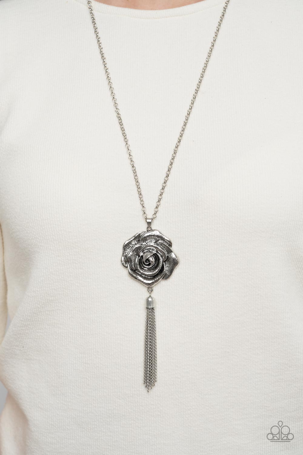 Rosy Redux - Silver necklace