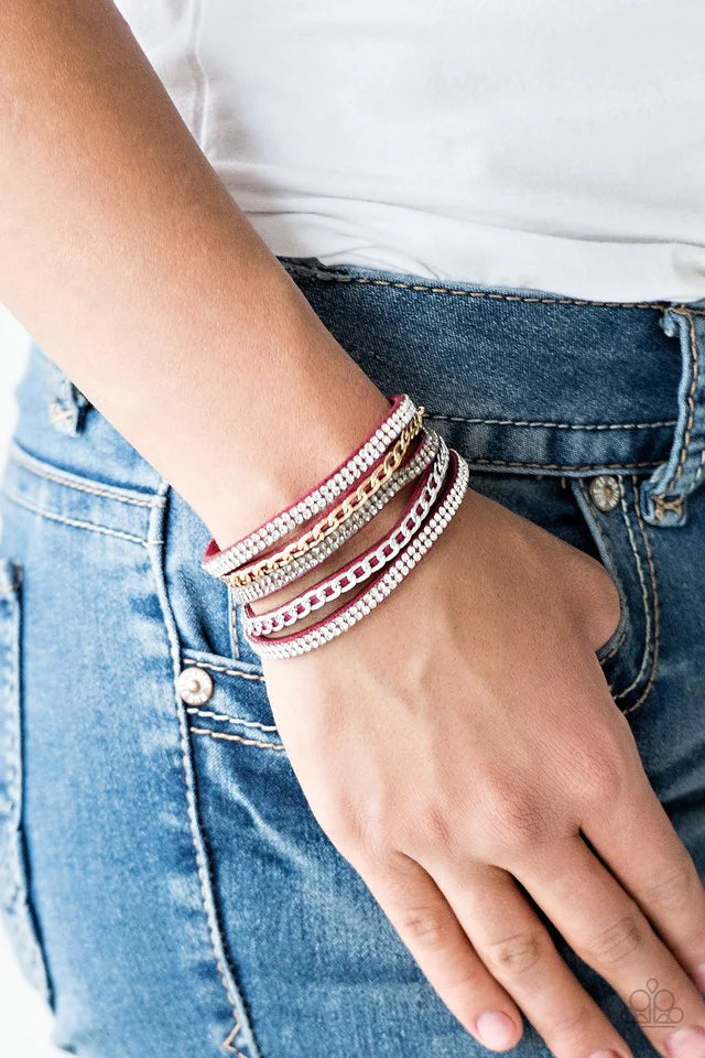 Fashion Fiend - Red Wrap Bracelet