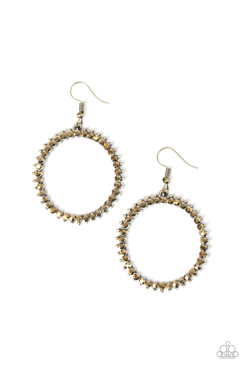 Spark Their Attention - Brass Earrings