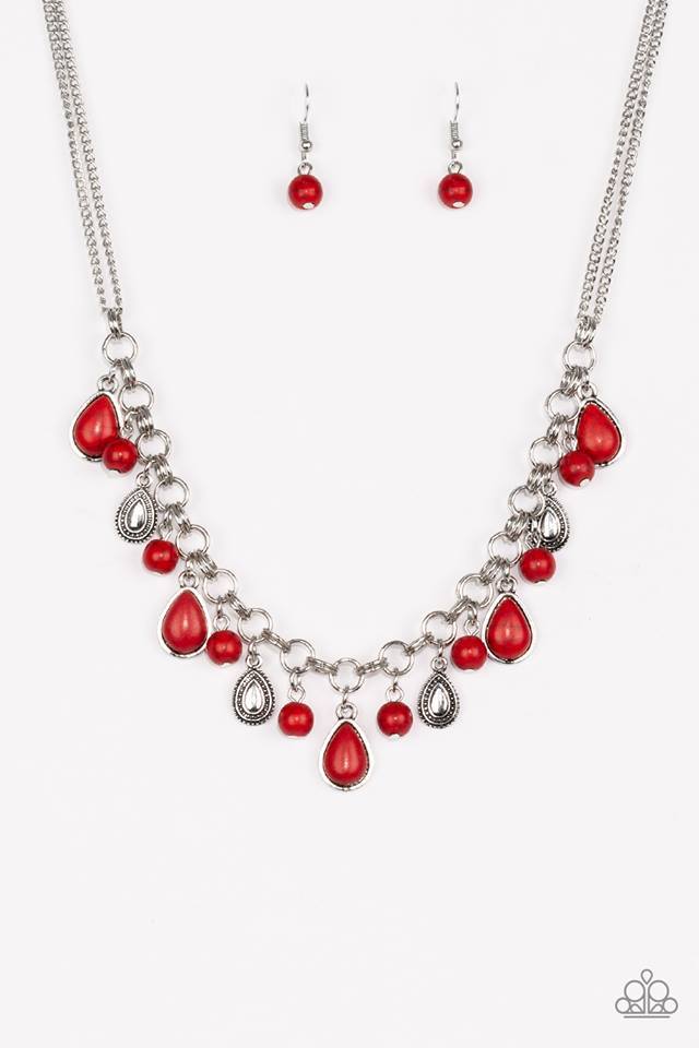 Welcome To Bedrock - Red Necklace