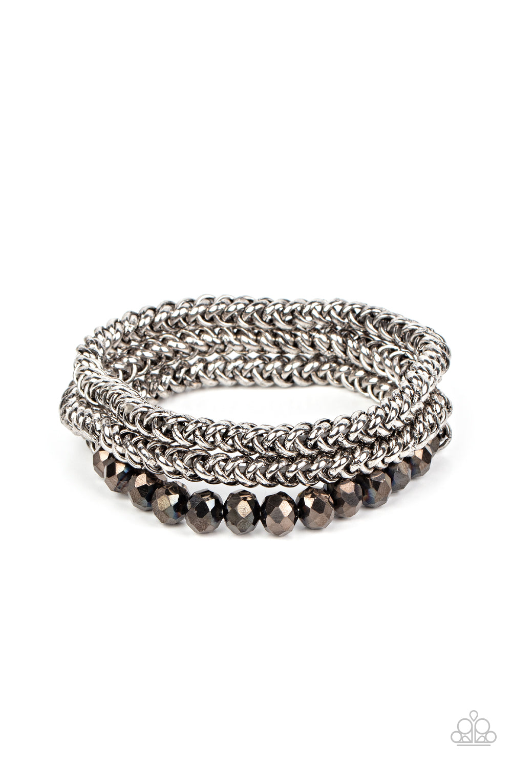 Gutsy and Glitzy - Silver bracelet