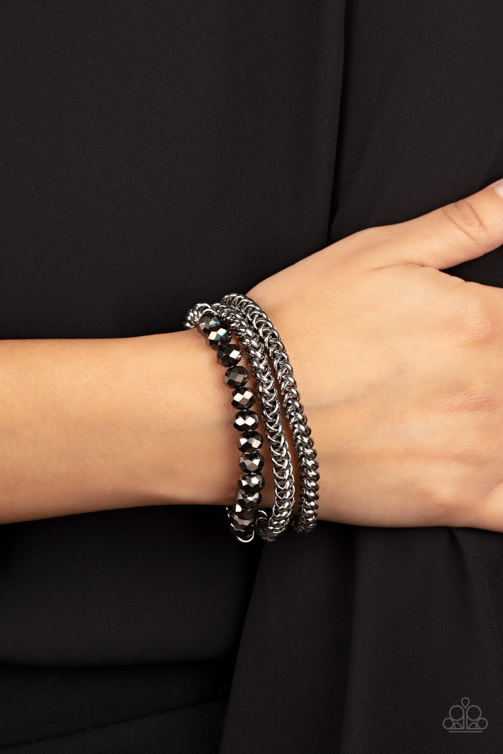 Gutsy and Glitzy - Silver bracelet