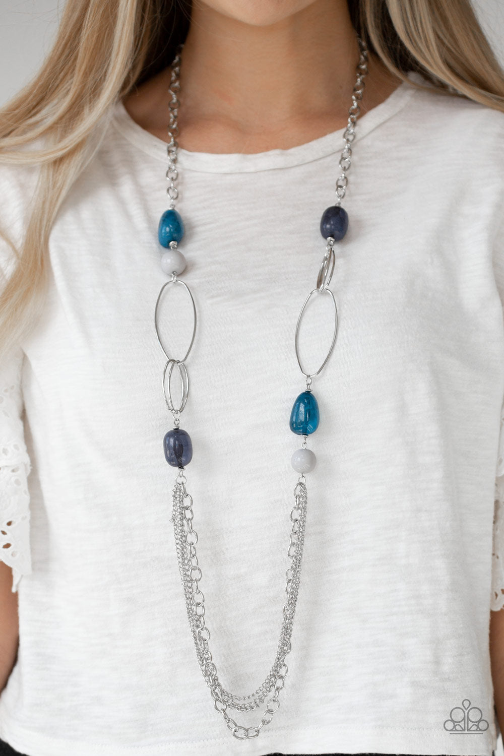 Pleasant Promenade - Blue/Multicolor necklace