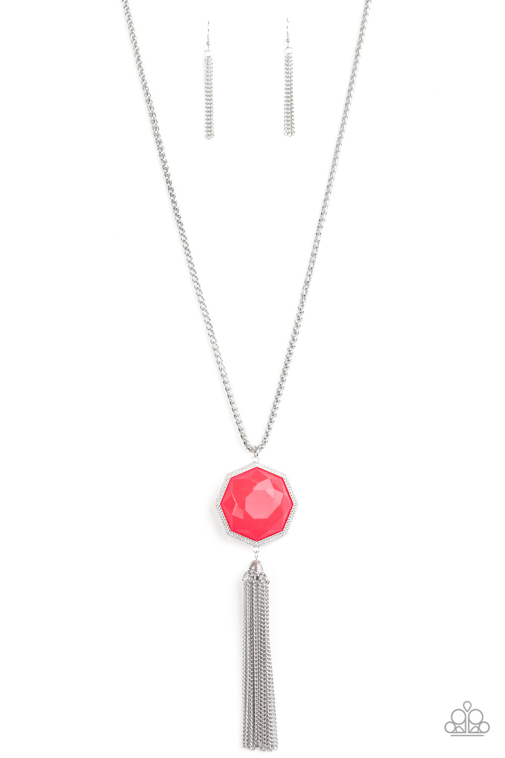 Prismatically Polygon - Pink necklace