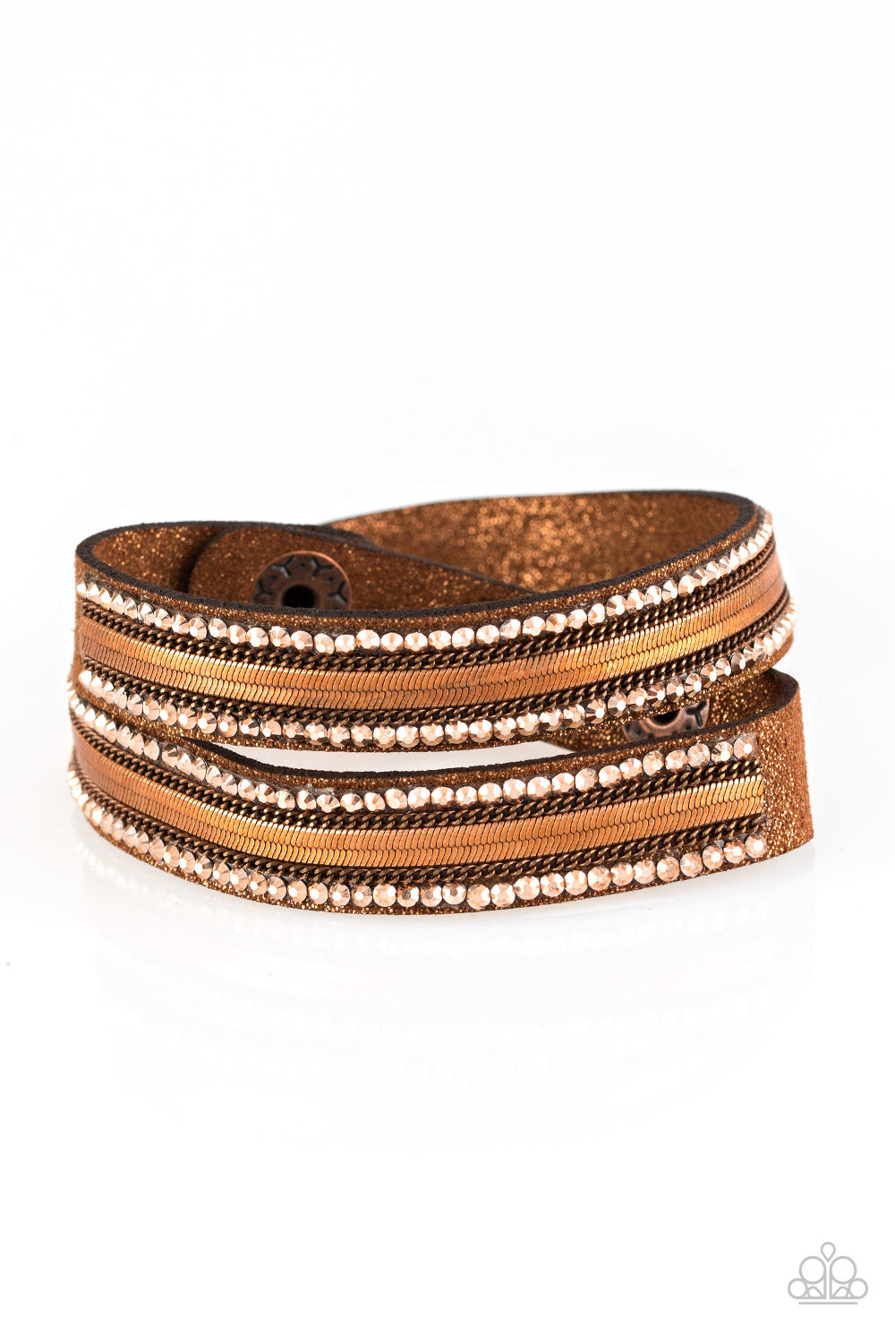 Rocker Rivalry - Copper wrap bracelet