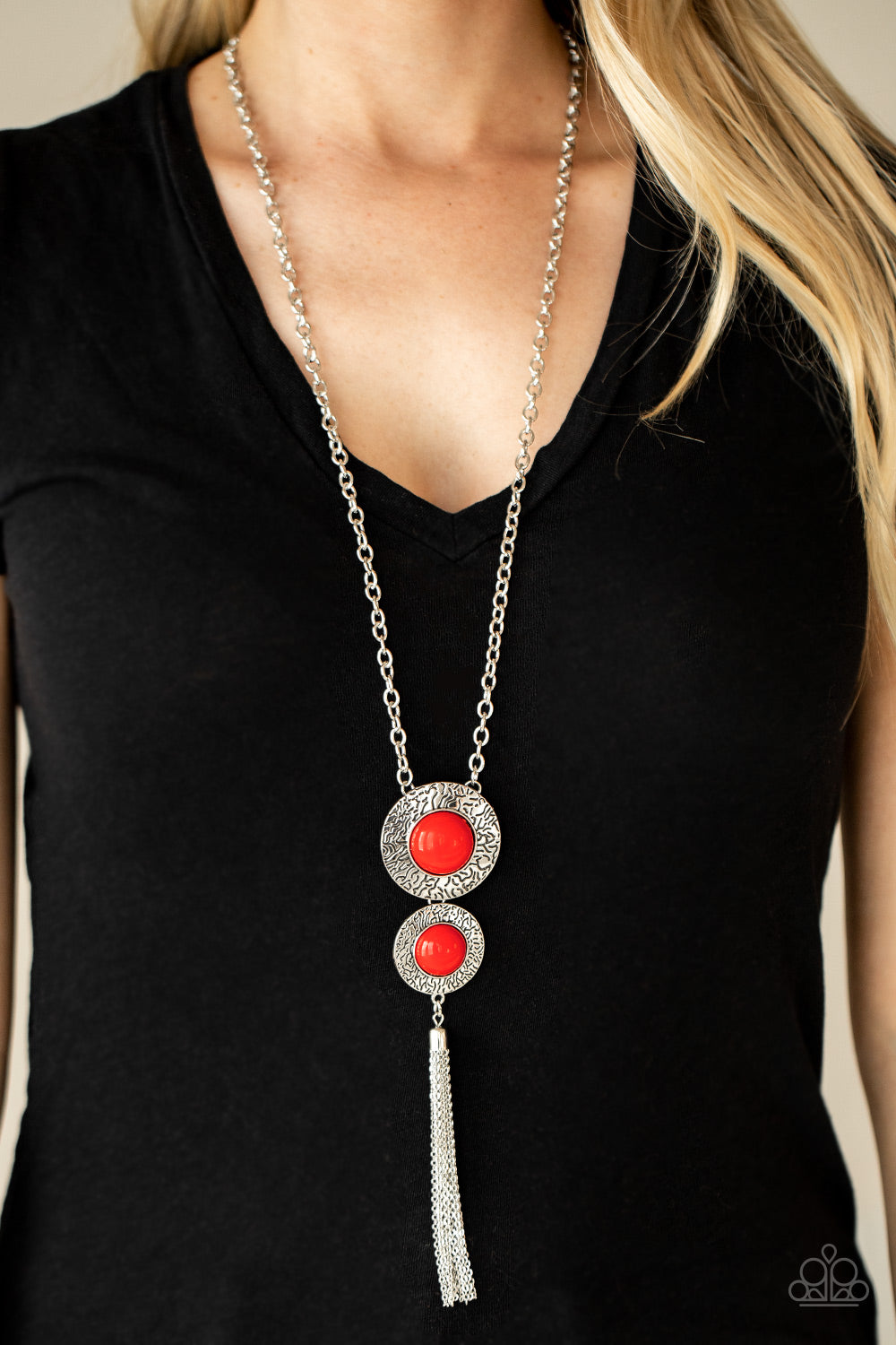 Abstract Artistry - Red necklace