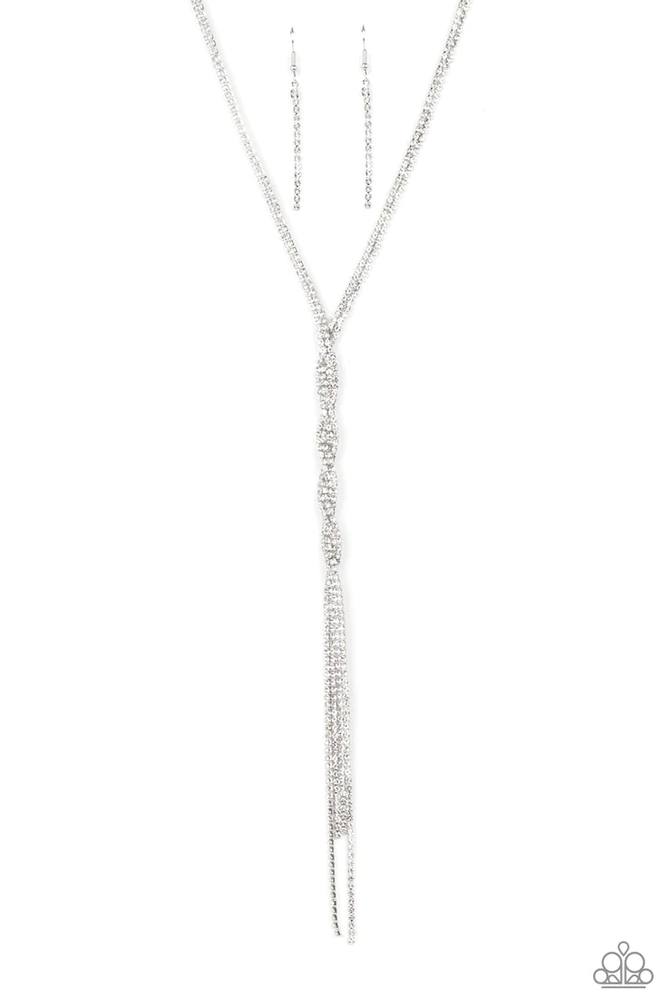 Impressively Icy - white rhinestones necklace (March 2022-Life of the Party)