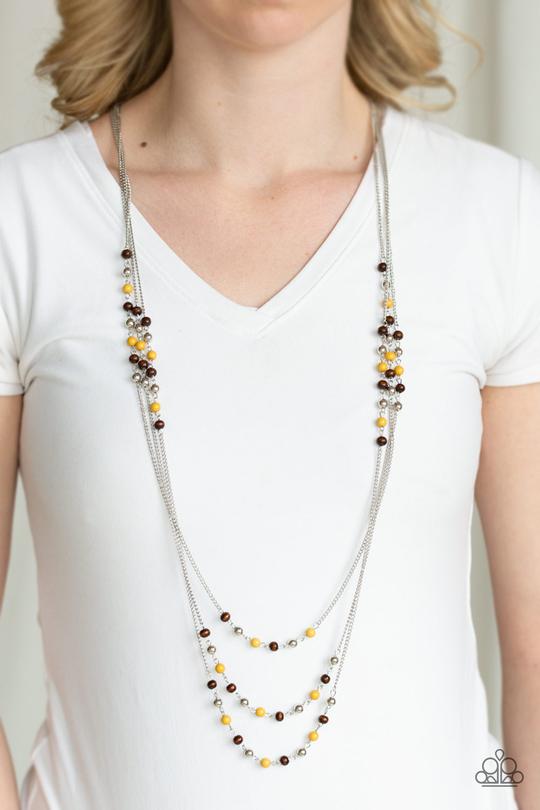 Seasonal Sensation - yellow/brown multi necklace