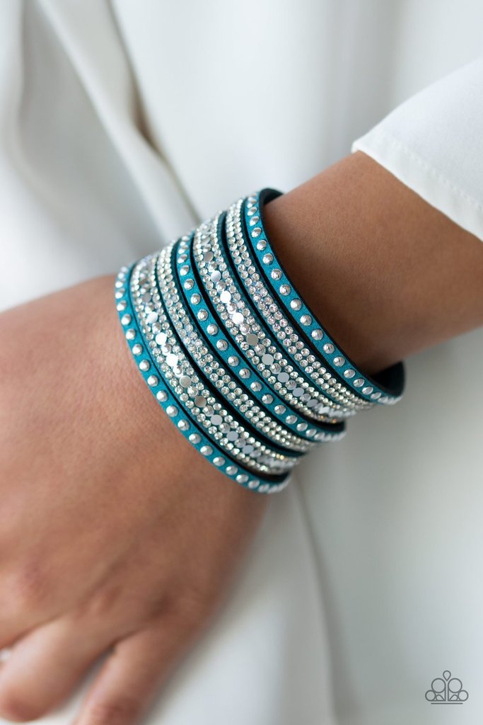 All Hustle and Hairspray - blue wrap bracelet