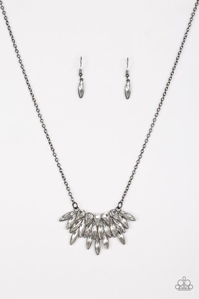 Crowning Moment - White rhinestones necklace