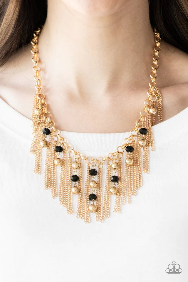 Ever Rebellious - Gold/Black Necklace set