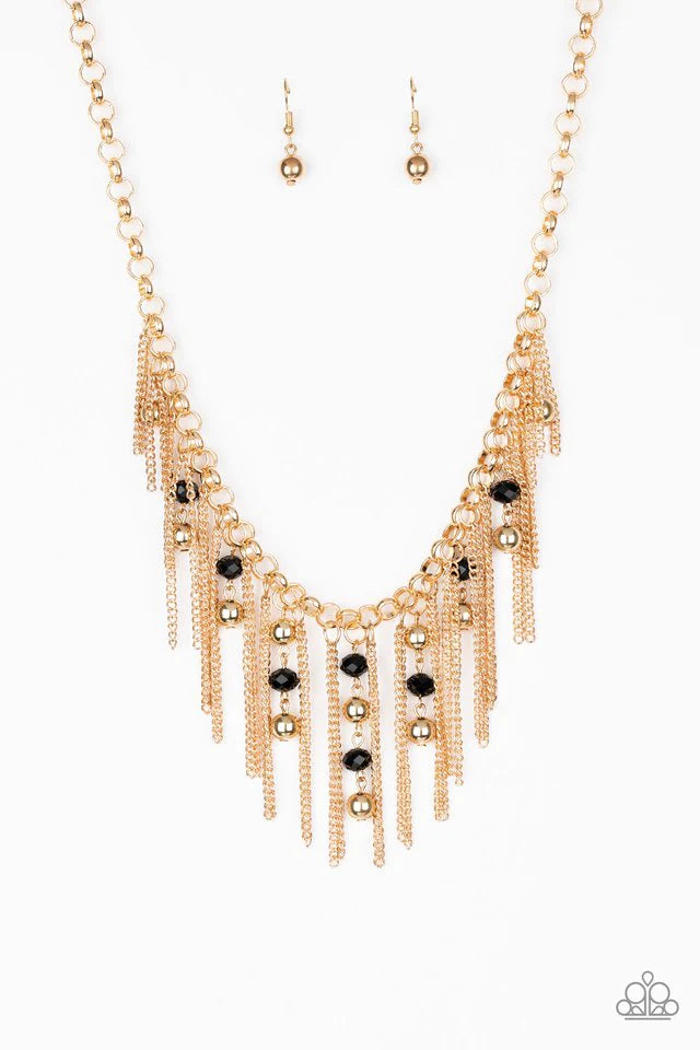 Ever Rebellious - Gold/Black Necklace set