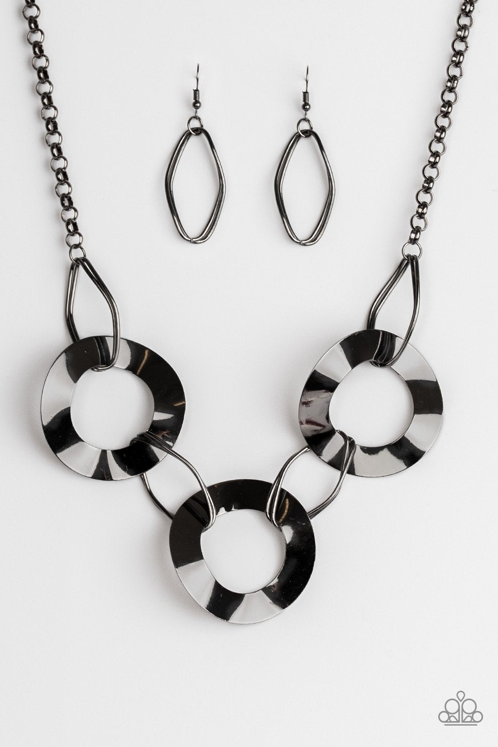 Modern Mechanics Black/Gunmetal Necklace