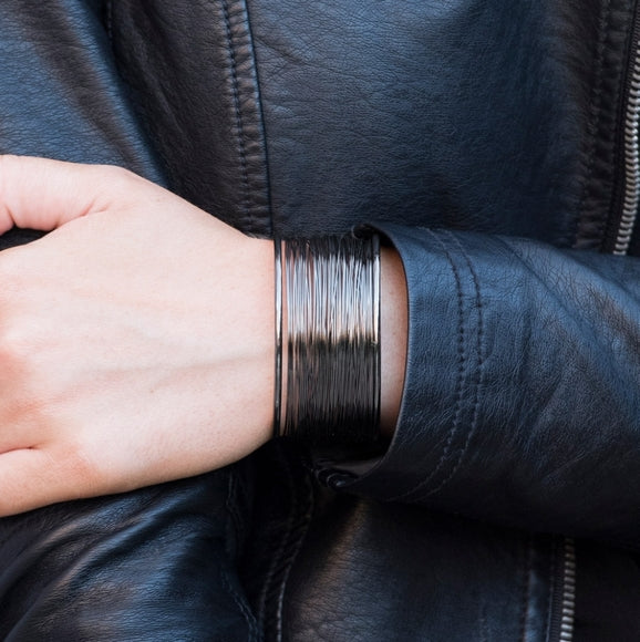 Wire Warrior - Gunmetal Cuff Bracelet