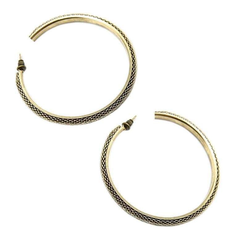 She-Devil Brass Hoop Earrings