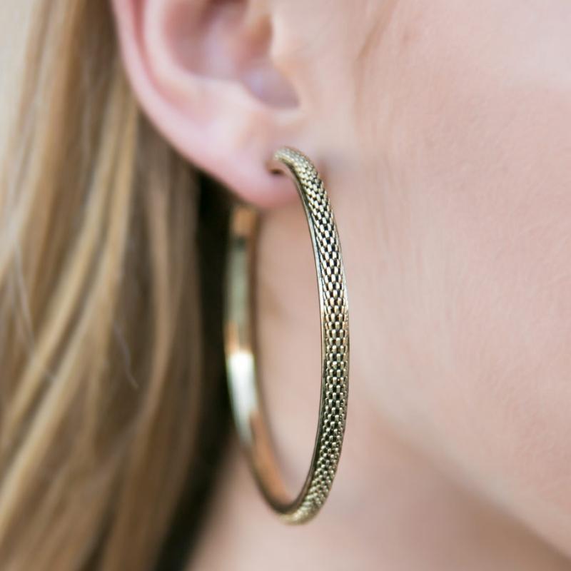 She-Devil Brass Hoop Earrings